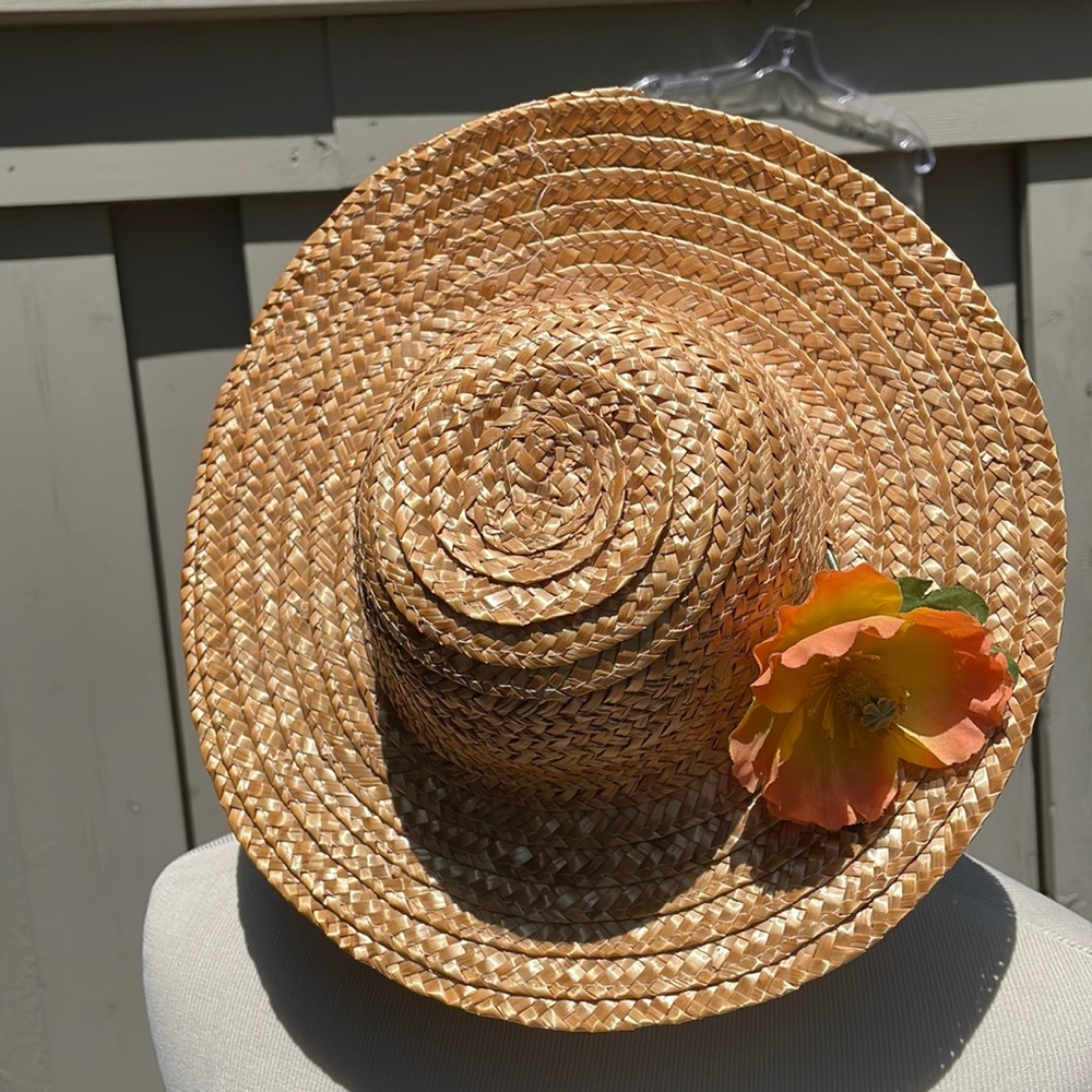 Girls Summer Straw Hat Size 5.5”